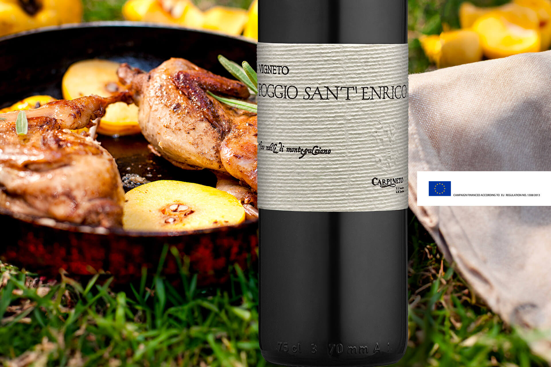 “Tuscan-style” stewed Guinea fowl recipe with Vino Nobile di Montepulciano Vigneto Poggio Sant'Enrico
