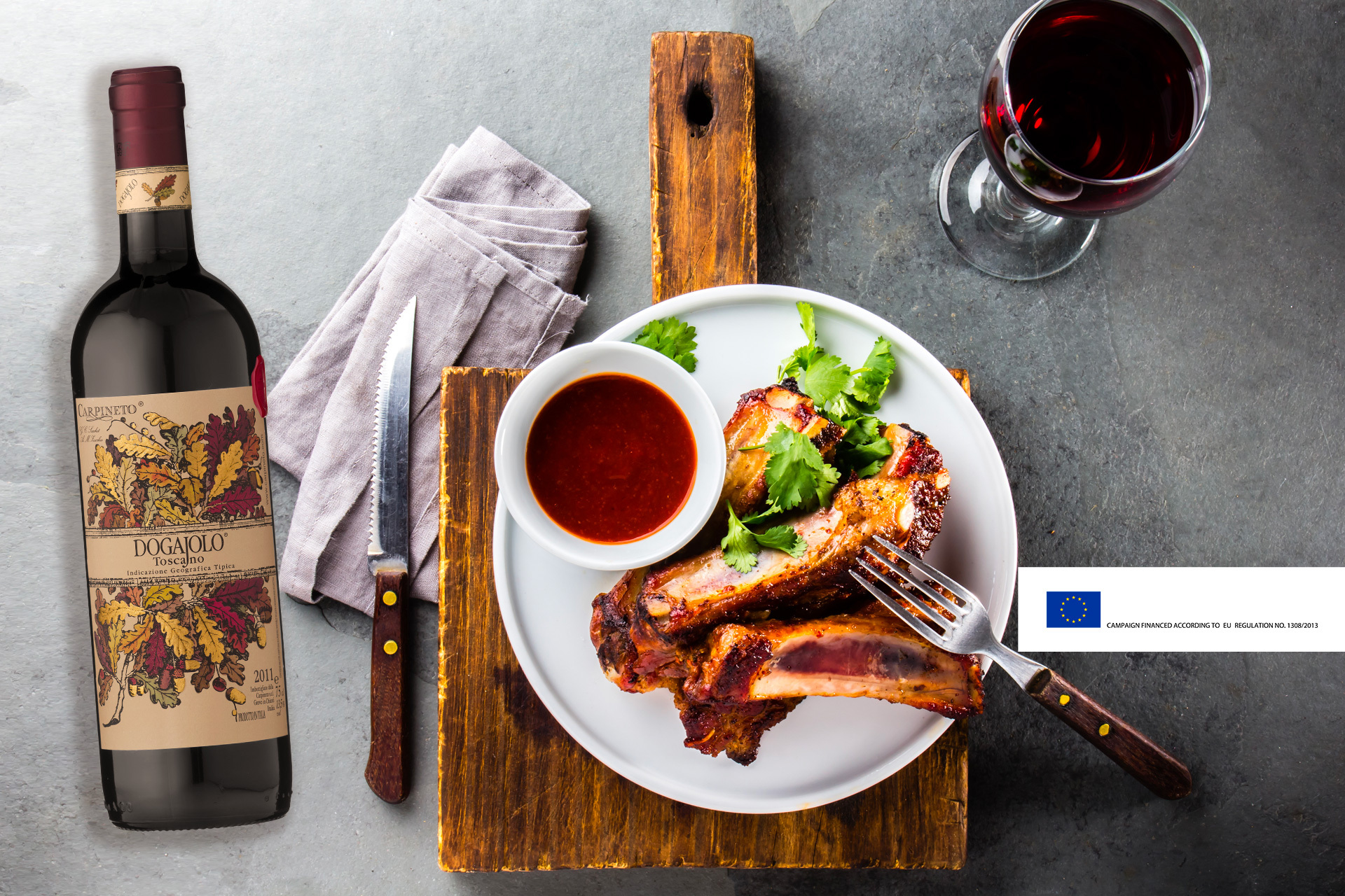 Pork ribs recipe and red wine pairing
