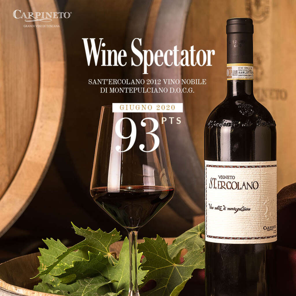 Wine Spectator Sant'Ercolano 2012 Vino Nobile di Montepulciano D.O.C.G - Giugno 2020 - 93 PTS