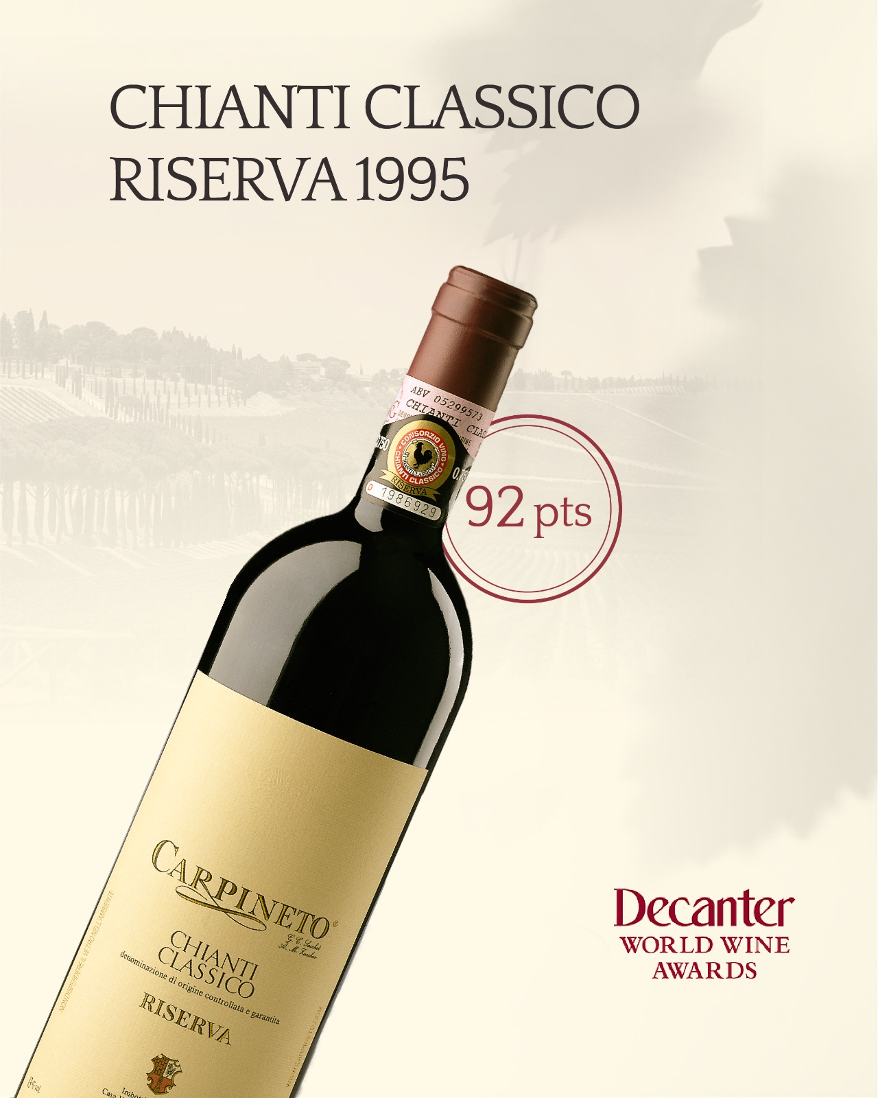 Wine Spectator Chianti Classico D.O.C.G. 2018 - Giugno 2020 - Best value 89 PTS