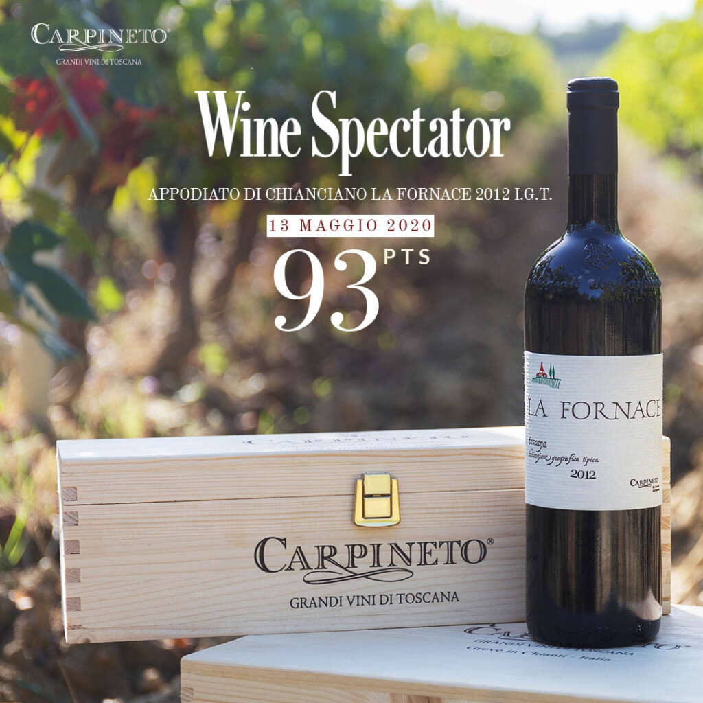 Wine Spectator Appodiato di Chiancianola Fornace 2012 L.G.T - 12 maggio 2020 - 93 PTS