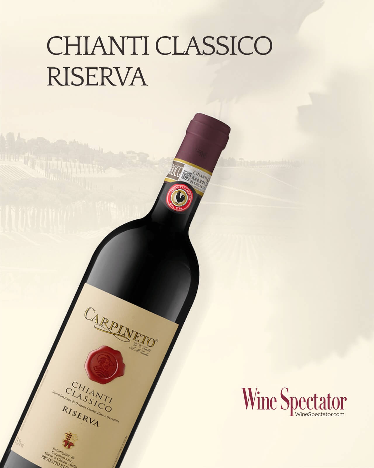Wine Spectator Chianti Classico Gran Selezione 2015 - 95 pts